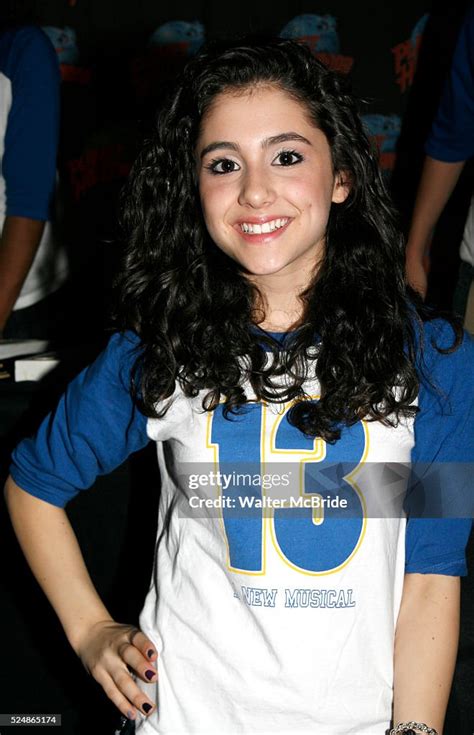 Ariana Grande attending the Cast of the Broadway Musical 13 Handprint ...