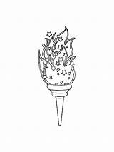 Torch coloring Pages sketch template