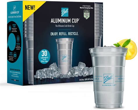 Ball Aluminum Cup | The Ultimate 100% Recyclable Cold-Drink Cup | 20 oz ...