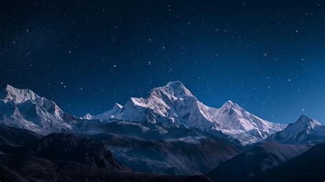 Wallpaper Nepal, 5k, 4k wallpaper, Himalayas, night, stars, OS #5321