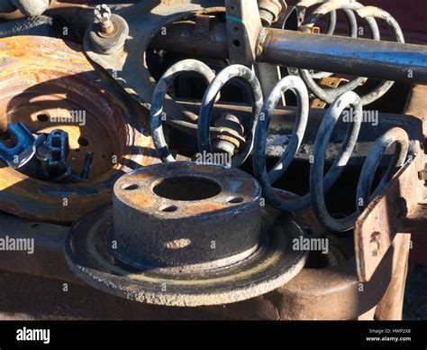 Rusty parts from old car Stock Photo - Alamy