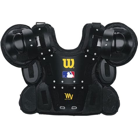 Wilson West Vest Pro Gold Umpire's Chest Protector, Black | Baseball chest protector, Equestrian ...