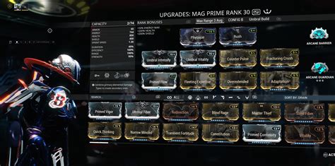 Mag Prime Arbitration Build : r/Warframe