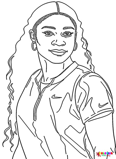 Smiling Simone Biles Coloring Page - Free Printable Coloring Pages