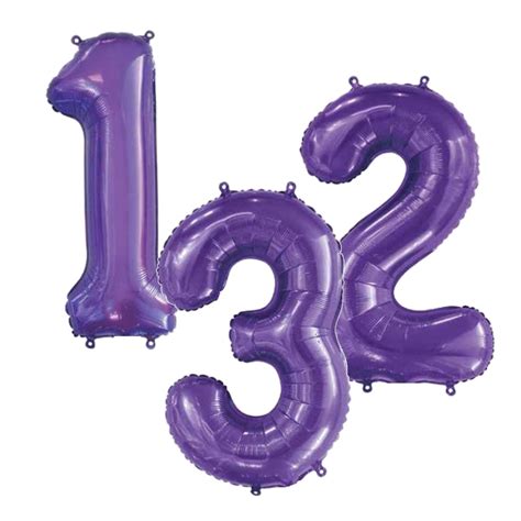 Purple Jumbo Number Foil Balloons – Party Splendour