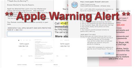 Apple Warning Alert Scam – How to remove – Dedicated 2-viruses.com