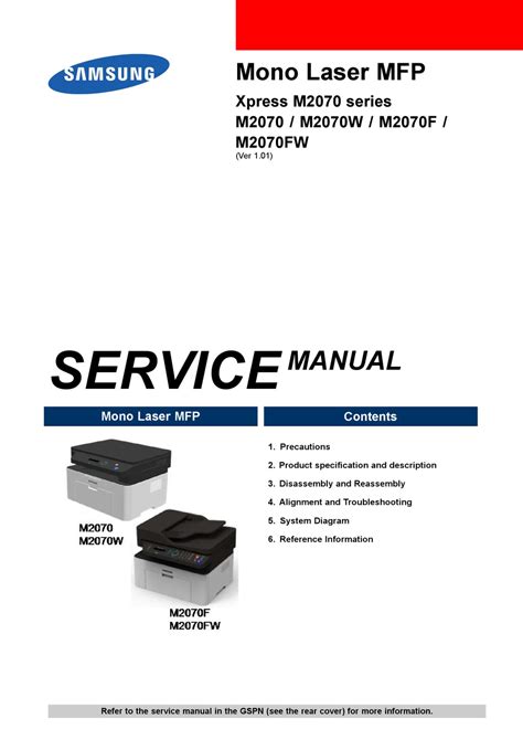 SAMSUNG XPRESS M2070 SERIES SERVICE MANUAL Pdf Download | ManualsLib