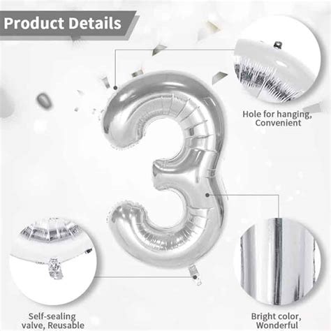 40in Silver Birthday Decoration Numbers Mylar Balloon Bulk Manufacturer, Supplier ...