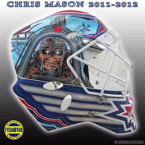 My second favorite Goalie mask of the 2011 to 2012 season is Chris Mason of the Winnipeg Jets ...