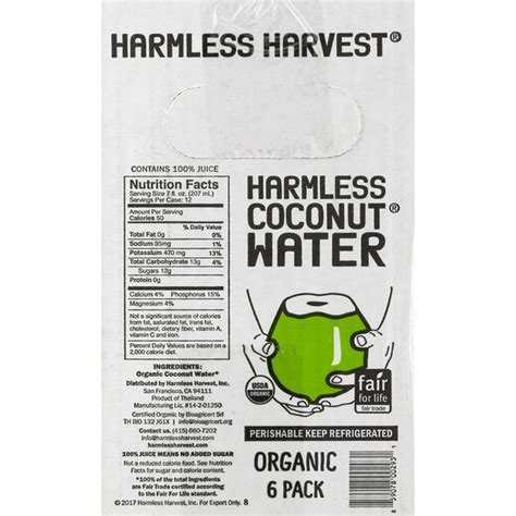 Harmless Harvest Organic Coconut Water (14 fl oz) Delivery or Pickup Near Me - Instacart