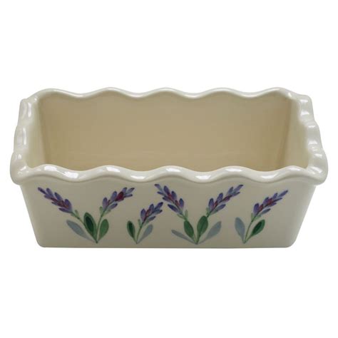 9x5 Ceramic Bread Loaf Pan With Hand Painted Provencal Lavender Design | Nonstick baking pans ...