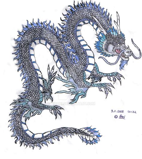 Chinese Dragon -Colored- by Hironi on DeviantArt