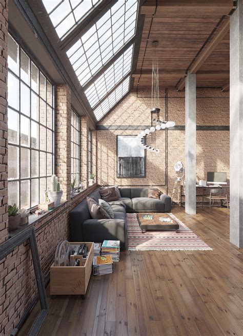 CGI Industrial Loft ( FREE Scene) :: Behance