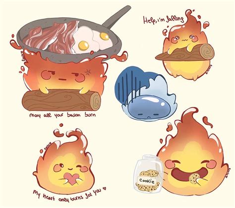 Calcifer fanart by PandyRose on DeviantArt