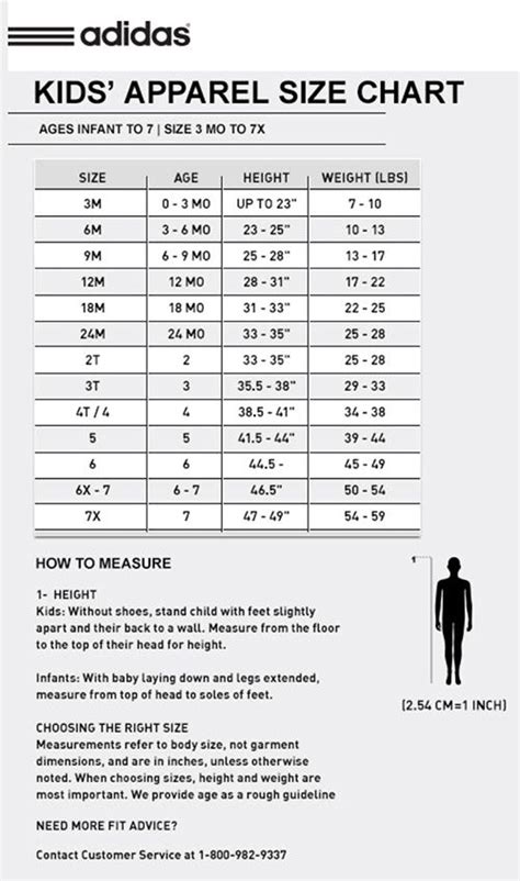 Sizes Chart Adidas – Weston Corporation