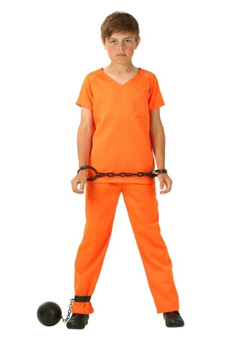 Orange Prisoner Kid's Costume