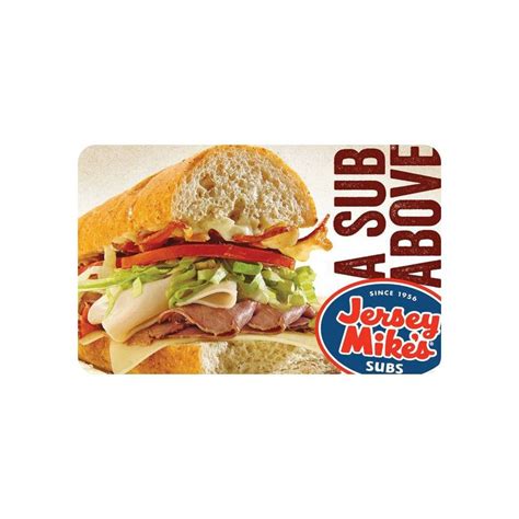 Jersey Mike's Sub Gift Card $15 (Email Delivery) | Gift card ...