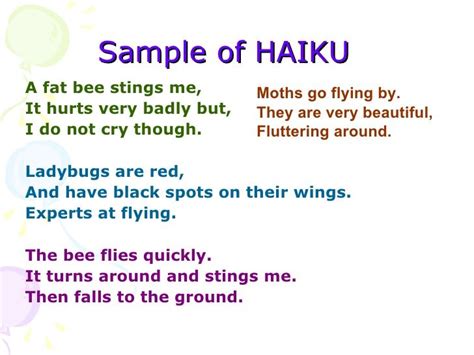 National Haiku Day; April 17 | Haiku poems, Haiku examples, Haiku poems ...