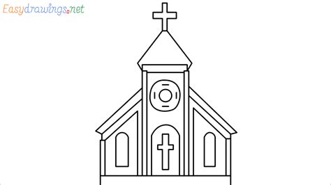 How to draw Church Emoji step by step - [11 Easy Phase]