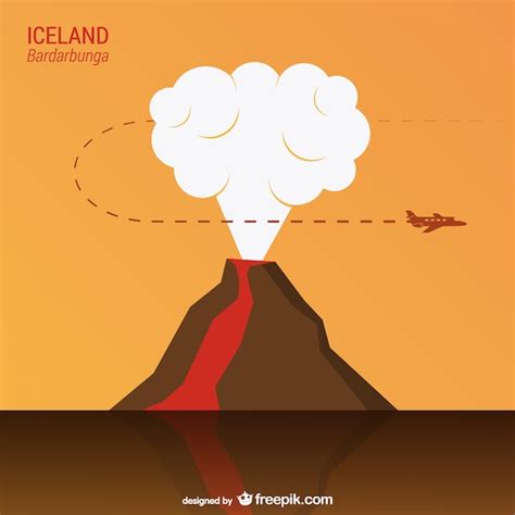 Bardarbunga volcano vector Vector | Free Download