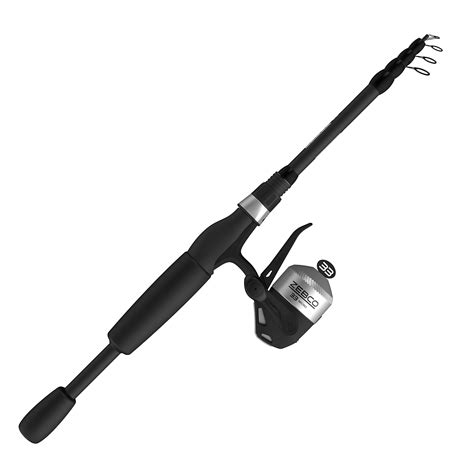 Zebco 33 Micro Telescopic Trigger Spincast Reel and Fishing Rod Combo, Convenient Telescoping ...