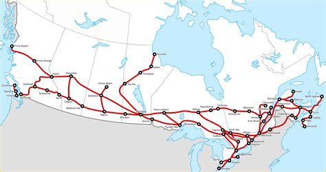 This is what VIA Rail Canada's original network looked like in 1979. Today it is less than a ...