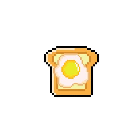 toast with egg in pixel art style 21705207 Vector Art at Vecteezy