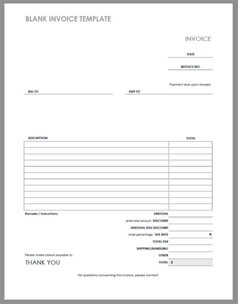 invoice template printable handwriting strawberry kit - invoice letter ...