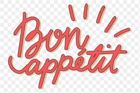 Bon appetit typography png sticker | Free PNG Sticker - rawpixel