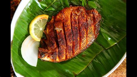 Kerala Style Pearl Spot/Karimeen Fry recipe - YouTube