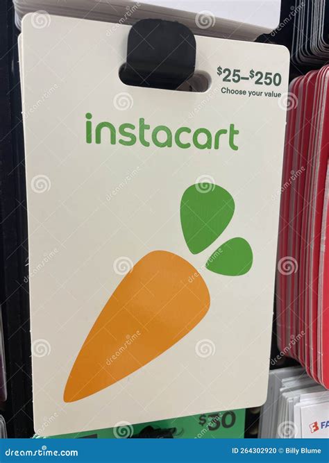 Grocery Store Gift Cards Instacart Editorial Image - Image of card, holiday: 264302920