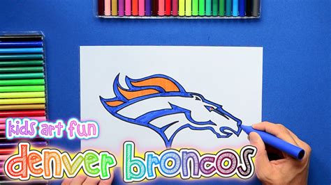 How to draw and color the Denver Broncos logo - NFL Team Series | Denver broncos logo, Broncos ...