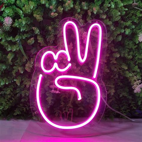 Neon Peace Sign - Etsy