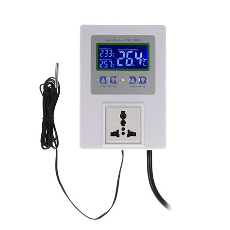 Digital Intelligent Pre wired Temperature Controller Outlet with Sensor Thermostat Heating ...