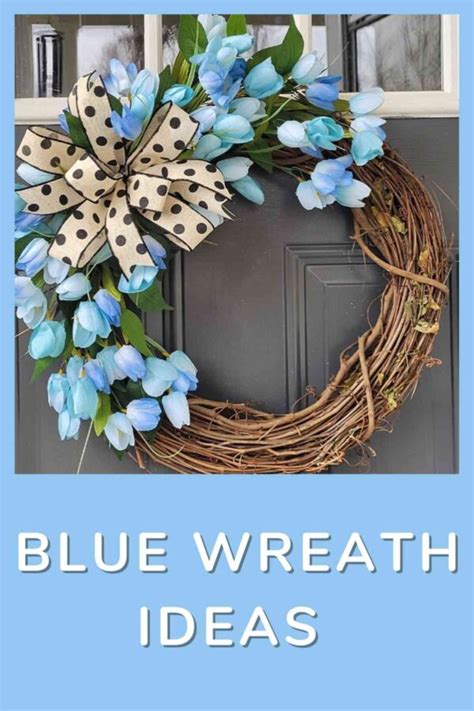 53+ Blue Wreath Ideas to Hang Today – Pink Pop Design