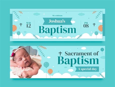 Premium Vector | Baptism template design