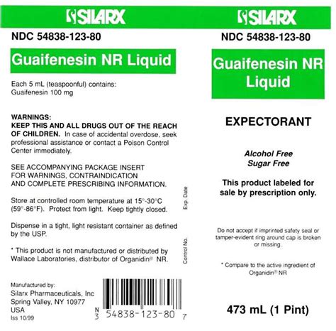 Guaifenesin NR: Package Insert / Prescribing Information