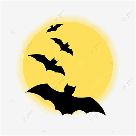 Cute Halloween Bat Clipart Hd PNG, Moon Flying Bat Swarm Halloween Clipart, Halloween, Black ...