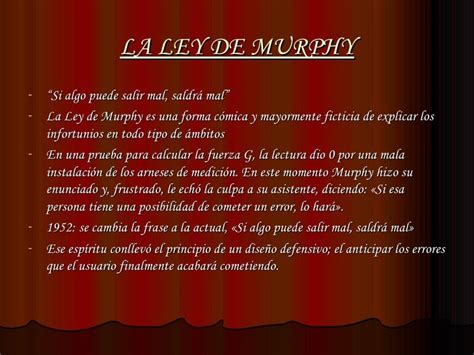 Ley De Murphy