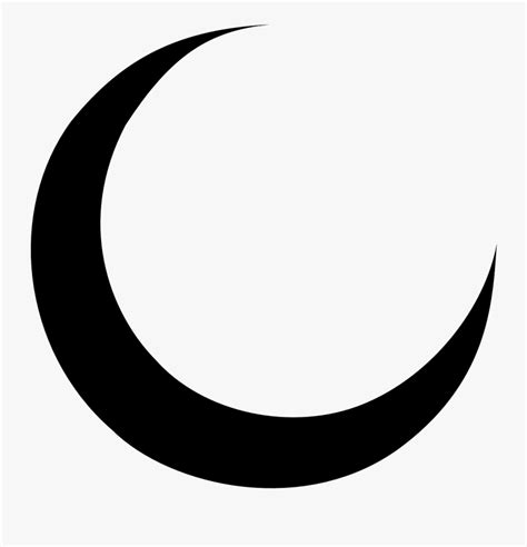 Black Crescent Moon Clip Art At Vector Clip Art - Moon Black And White Png , Free Transparent ...