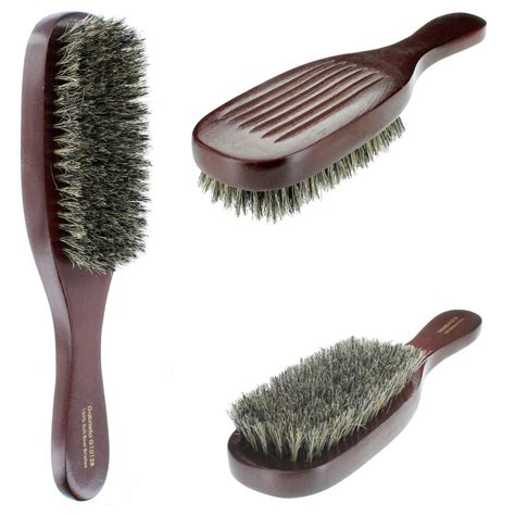 Wave Hair Brush Wood Handle Reinforced Soft Bristle Men Professional New | eBay