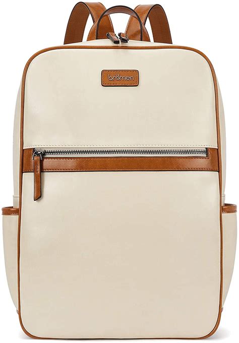 XICEN Laptop Backpack for Women Leather 15.6 inch Computer Backpack ...