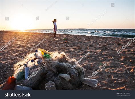 Beach Pollution Plastic Bottles Other Trash Stock Photo 190772084 ...