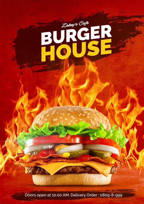 How to Create a Burger Poster Design in GIMP - Zakey Design