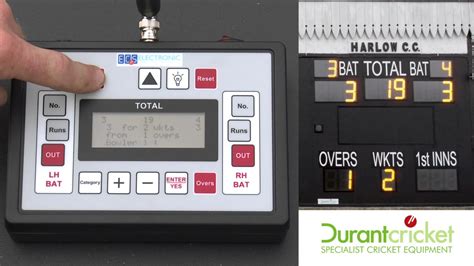 Durant Cricket Electronic Scoreboard Instructions - YouTube