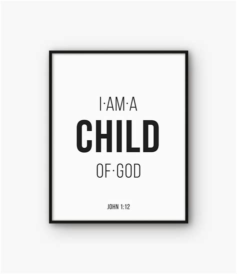 Bible Verse Print, John 1:12, Bible Quote Wall Art, Scripture ...