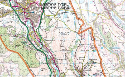 Merthyr Tydfil County Map | I Love Maps