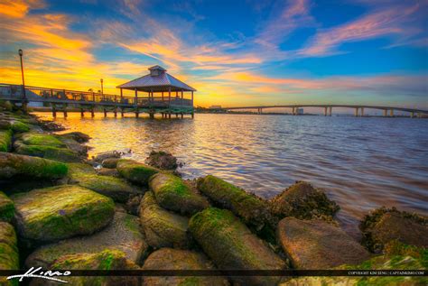 Daytona Beach Florida Sunset From Pier | Royal Stock Photo