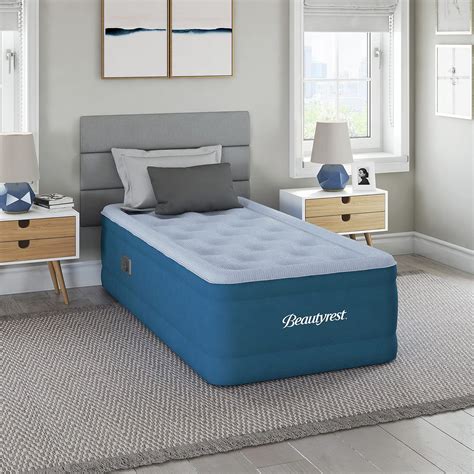 Amazon.com: Beautyrest Comfort Plus Air Bed Mattress with Built-in Pump and Plush Cooling Topper ...