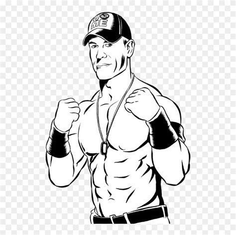 John Cena Clipart Bird - John Cena Full Body Drawing, HD Png Download - 563x764(#253388) - PngFind